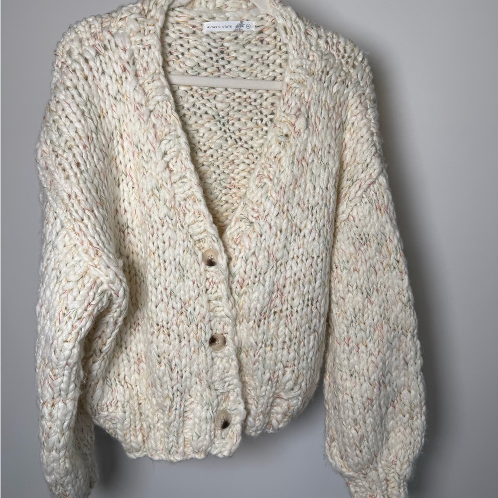 NWT Altard State Rainbow Chunky Knit sweater